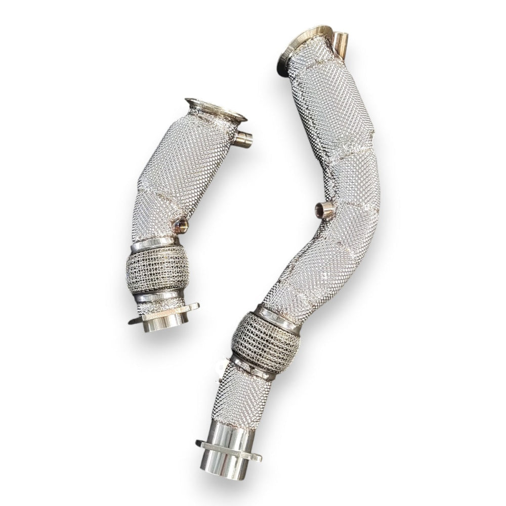 2014-2020 BMW M3/M4 Downpipes | F80/F82/F83 Yes Heat Shield / 200 Cell Euro 6 Sport High Flow Cat Downpipes